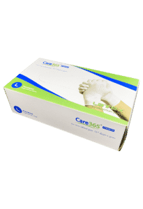 Рукавички латексні опудрені Care 365, L (100шт.)
