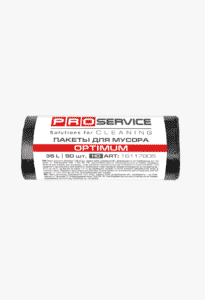 PRO Пакет для смiття OPTIMUM п/е 45*54 чорний HD, 35л, 50шт