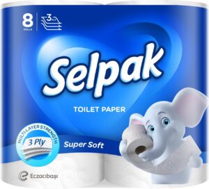 SELPAK Super Soft Папір туалетний, 8шт., бiлий