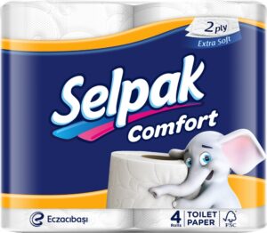 SELPAK Comfort Папiр туалетний  білий, 4шт.