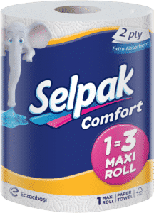SELPAK Comfort Рушник кухонний MAXI 1=3, білий