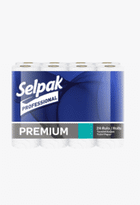 Selpak Pro. Premium Папір туалетний целюлозний 3-х шар. 18,6м, 24шт.