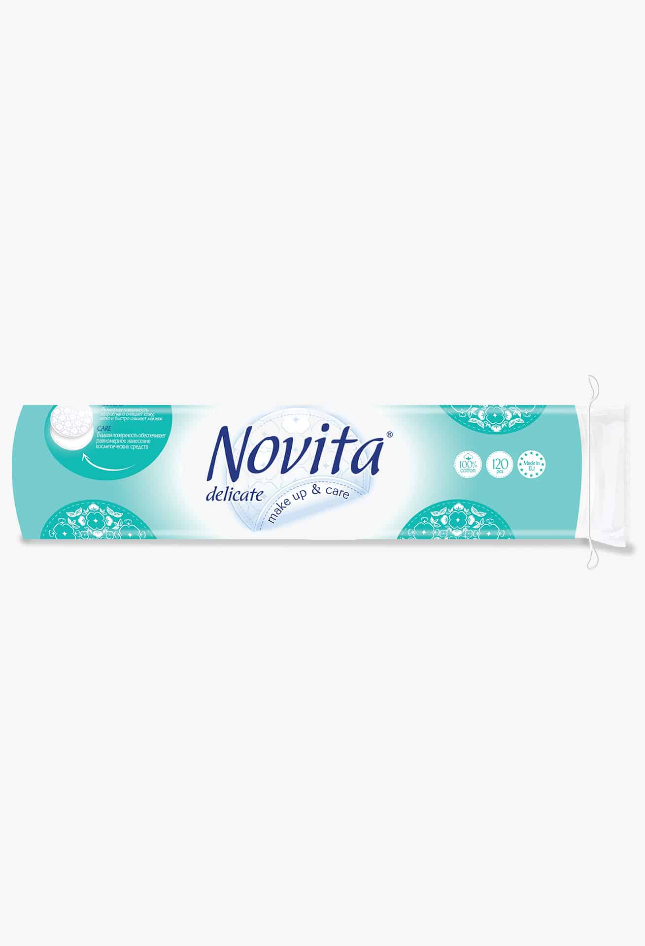 NOVITA Delicate Диски ватные косметические, 120шт.