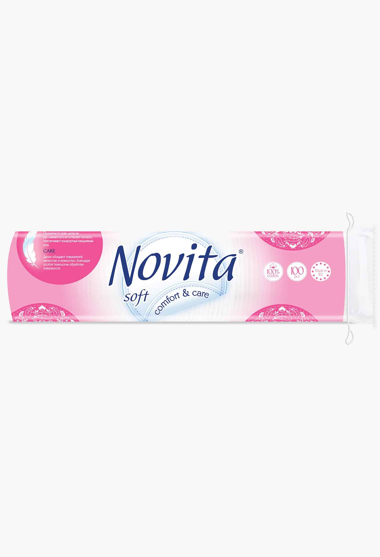 NOVITA Soft Диски ватные косметические, 100шт.