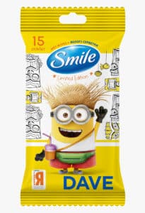 SMILE Серветка волога “Minions” MIX limited edition, 15шт.