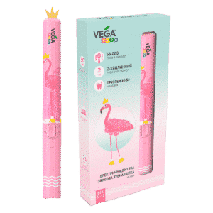 Електрична дитяча звукова зубна щітка Vega Kids VK-500B (рожева)