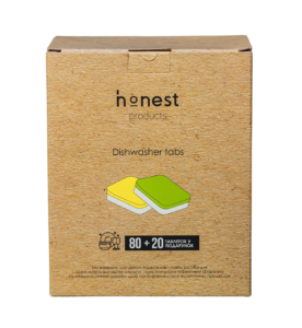 Таблетки для посудомийних машин від honest products for home, 100шт.
