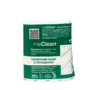 Папір туалетний «meClean», 300шт., білий
