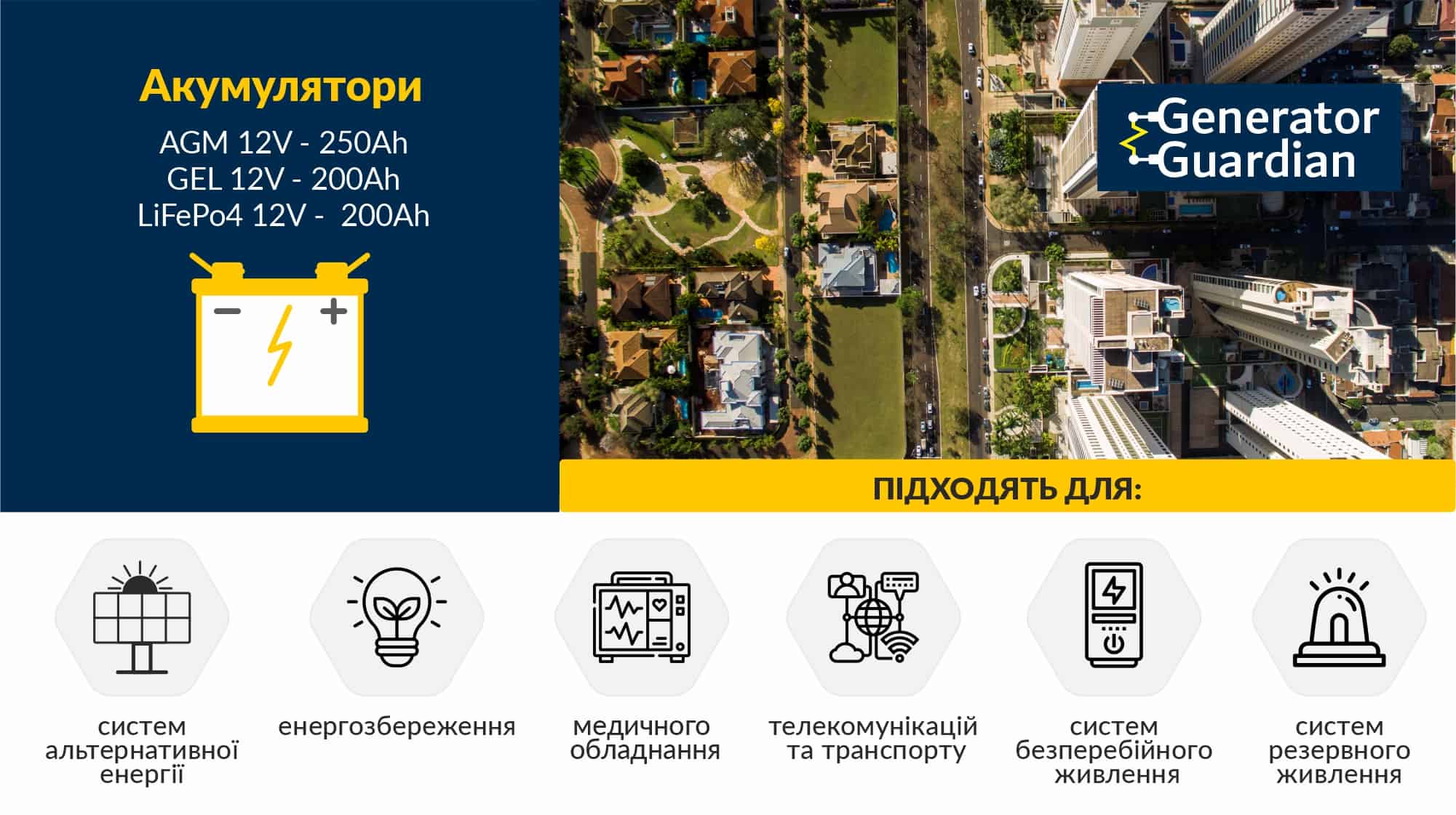 Кислотный аккумулятор 12В 100А*ч (1200 Вт*ч) для UPS / ИБП, батарея AGM Megatank 12V 100Ah
