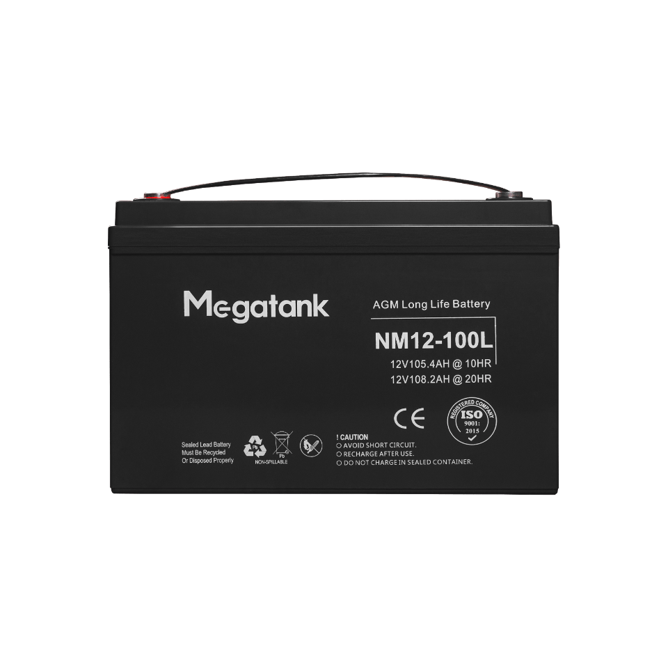 Гелевий акумулятор 12В 100А*год (1200 Вт*год) для UPS / ДБЖ, батарея Gel Megatank 12V 100Ah