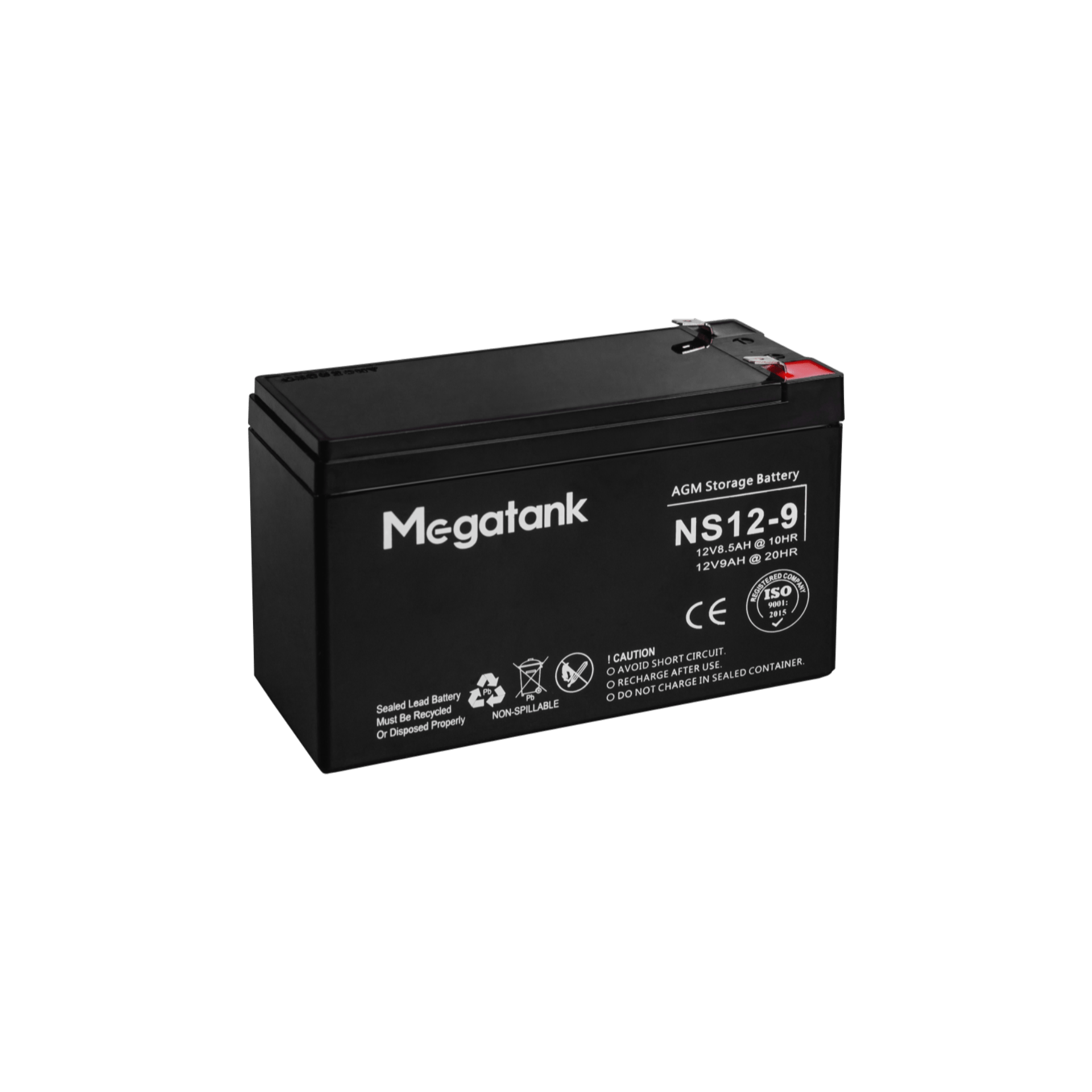 Кислотный аккумулятор 12В 9А*ч (108 Вт*ч) для UPS / ИБП, батарея AGM Megatank 12V 9Ah