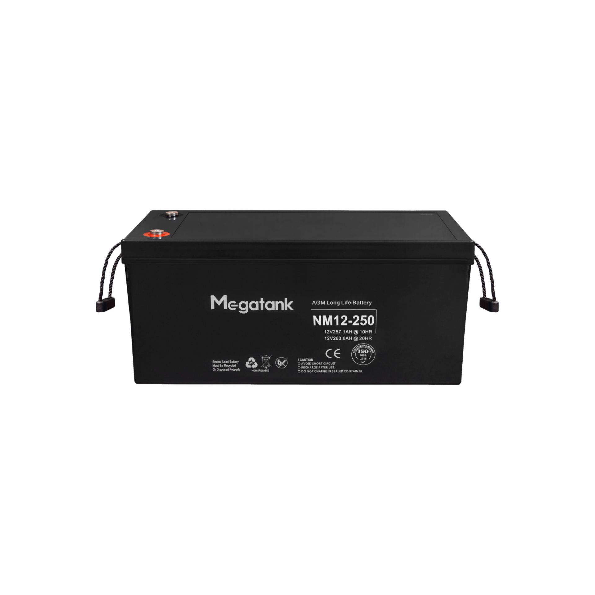 Кислотний акумулятор 12В 250А*год (3000 Вт*год) для UPS / ДБЖ, батарея AGM Megatank 12V 250Ah