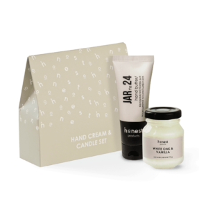 Набір крем для рук та свічка cocoa hand butter&vanilla candle gift set