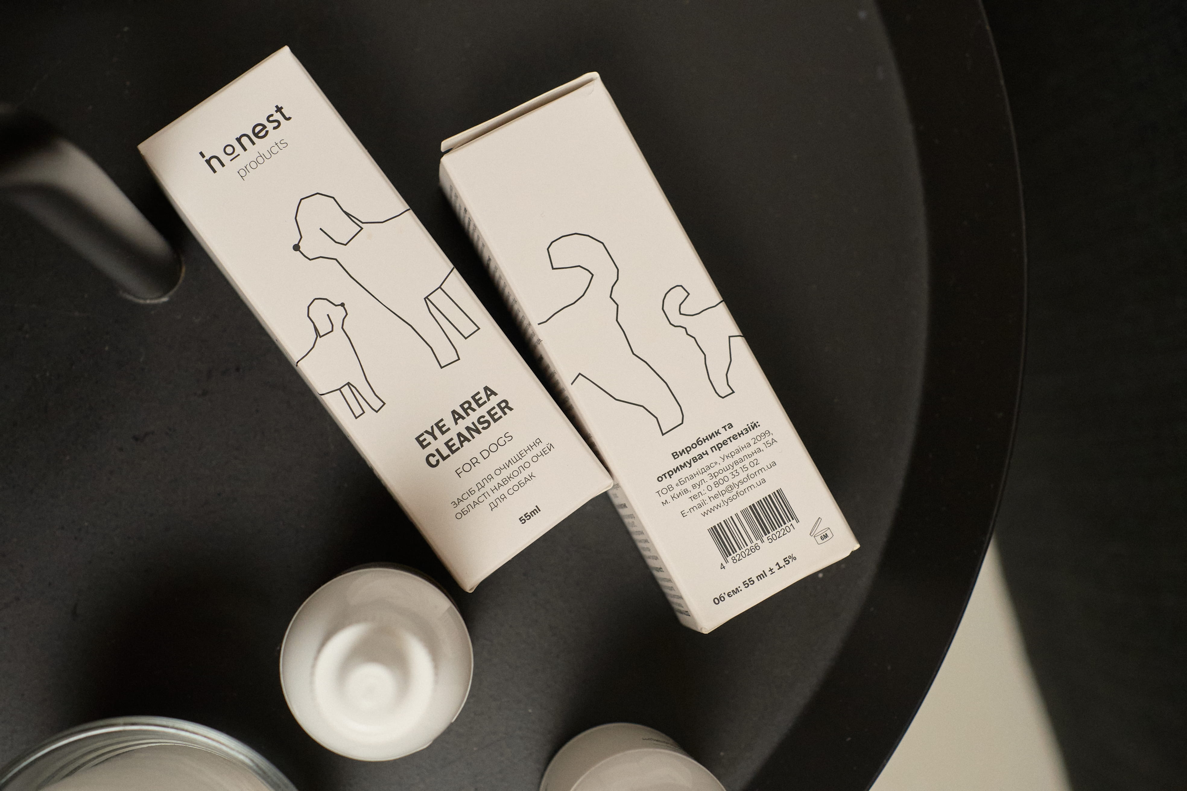 Засіб для очищення області навколо очей для собак від honest products, 55мл