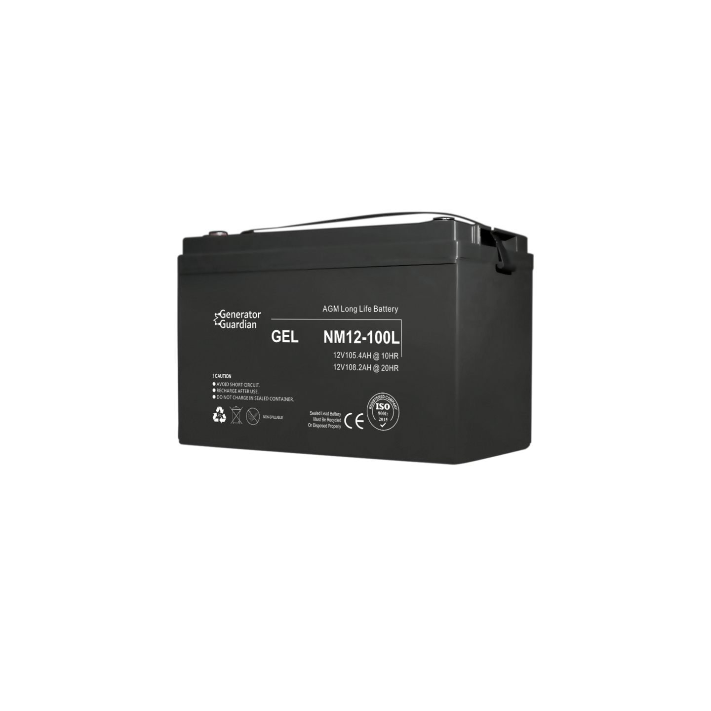 Гелевый аккумулятор 12В 100А*ч (1200 Вт*ч) для UPS / ИБП, батарея Gel Generator Guardian 12V 100Ah