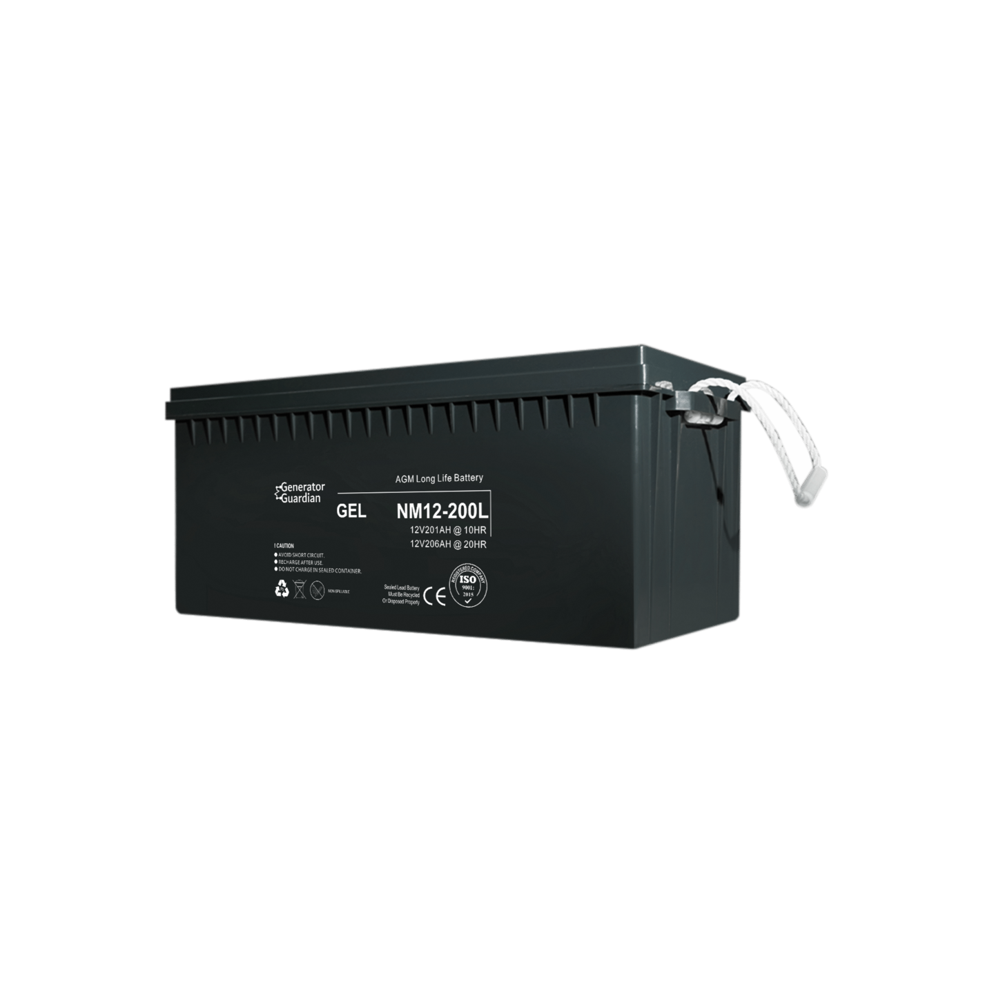 Гелевый аккумулятор 12В 200А*ч (2400 Вт*ч) для UPS / ИБП, батарея Generator Guardian Gel 12V 200Ah