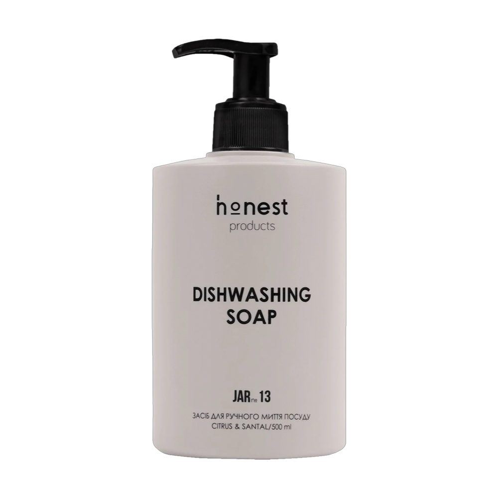 Делікатний засіб для ручного миття посуду JAR №13 citrus & santal від honest products, 500мл
