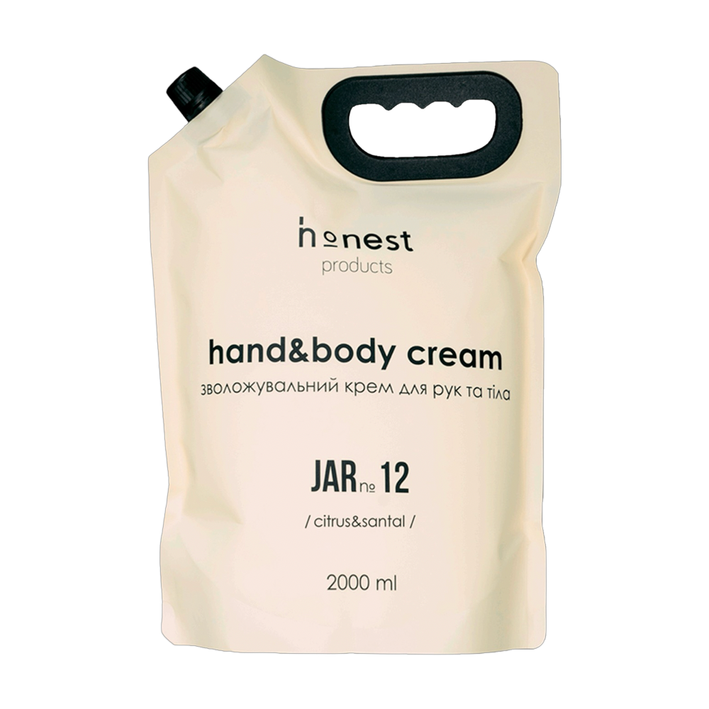 Зволожувальний крем для рук та тіла JAR №12 citrus & santal від honest products, 2л
