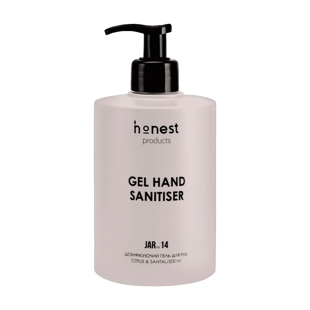 Дезінфікуючий гель для рук JAR №14 citrus&santal від honest products, 500мл