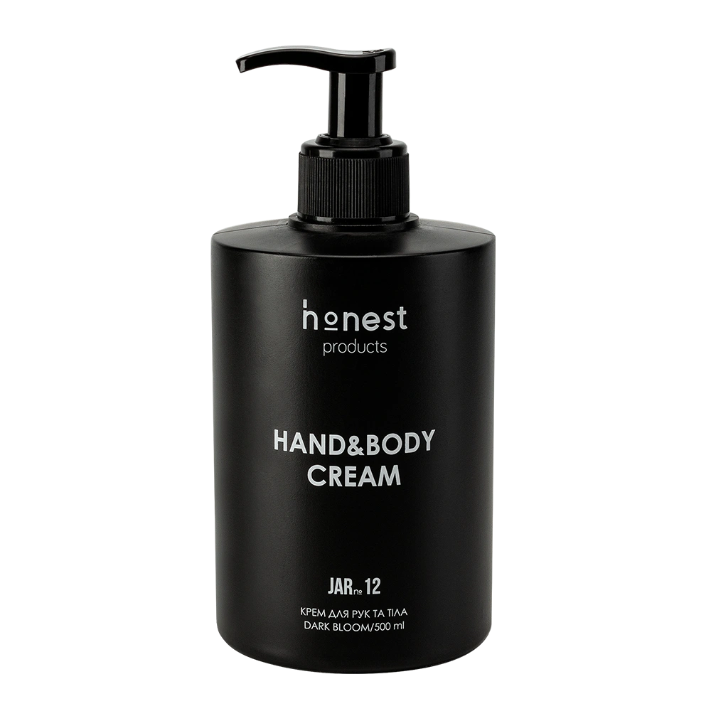 Зволожувальний крем для рук та тіла dark bloom JAR №12 від honest products, 500мл