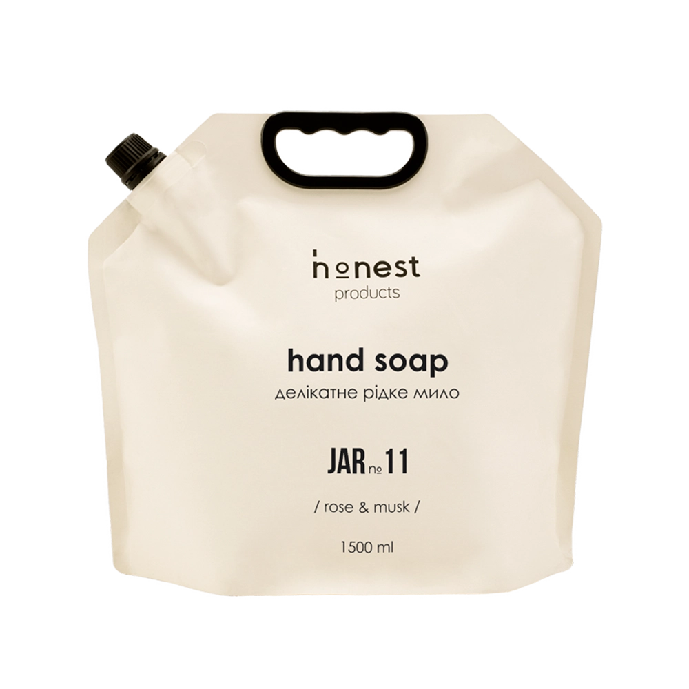 Делікатне рідке мило JAR №11  rose & musk від honest product, 1,5л