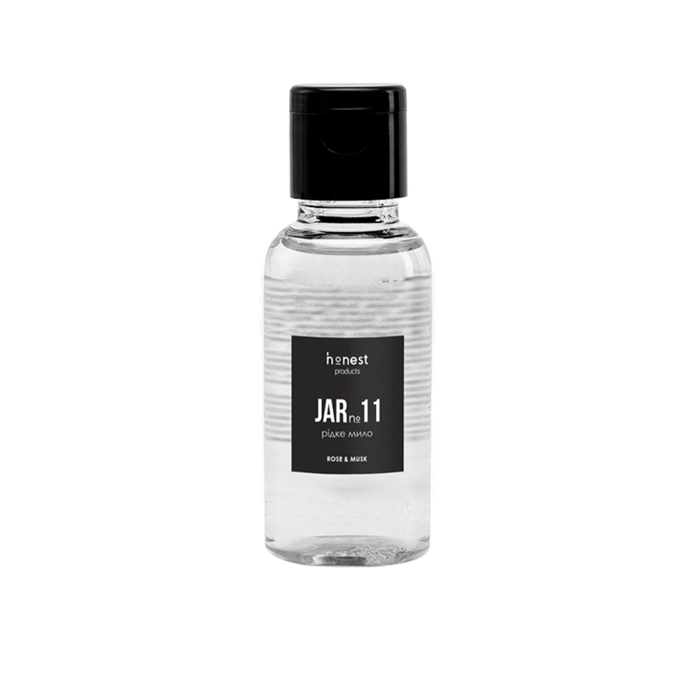 Делікатне рідке мило JAR №11  rose & musk від honest product, 30мл